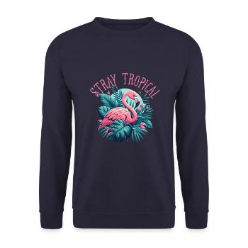 Stray Tropical - Unisex Sweatshirt - navy - Front - Alina (178cm) & Michal (187cm)