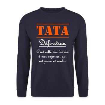 TATA DÉFINITION - Sweat-shirt Unisexe - marine - Devant - Alina (178cm) & Michal (187cm)