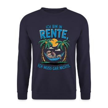 Je suis à la retraite, je n’ai rien à faire - Sweat-shirt Unisexe - marine - Devant - Alina (178cm) & Michal (187cm)