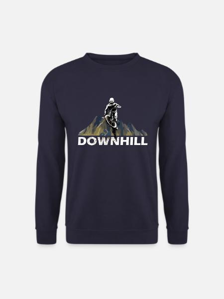 Mountainbike Downhill Fahrrad Fahren - Unisex Pullover - Navy