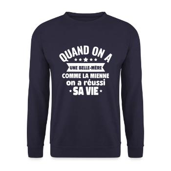 Une belle-mère comme la mienne - Sweat-shirt Unisexe - marine - Devant - Alina (178cm) & Michal (187cm)