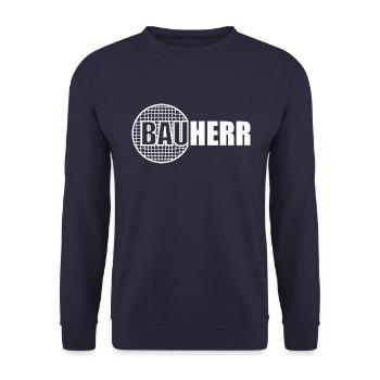 Bauherr Hausbau - Unisex Pullover - Navy - Vorne - Alina (178cm) & Michal (187cm)