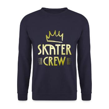 Skater Crew - Unisex Pullover - Navy - Vorne - Alina (178cm) & Michal (187cm)