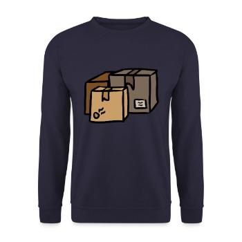 Packages Post Shipping Logistics - Unisex Sweatshirt - navy - Front - Alina (178cm) & Michal (187cm)