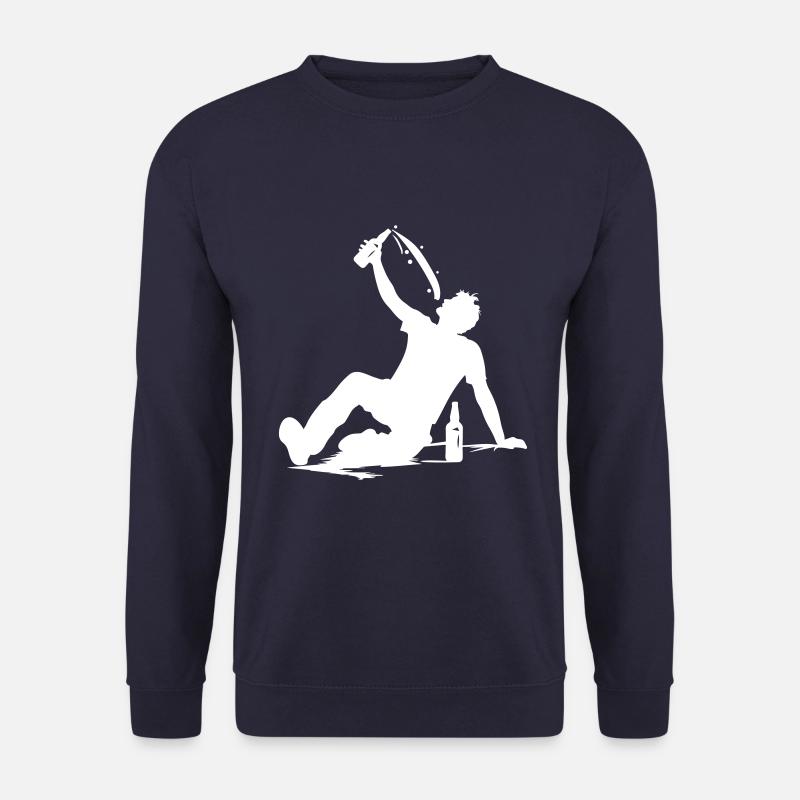 Drinking Beer Silhouette - Unisex Sweatshirt - navy