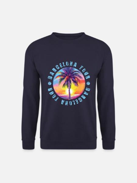 Barcelona Tour Bunt - Unisex Pullover - Navy