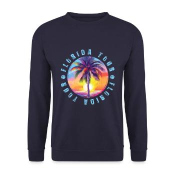 Tour de Floride Coloré - Sweat-shirt Unisexe - marine - Devant - Alina (178cm) & Michal (187cm)