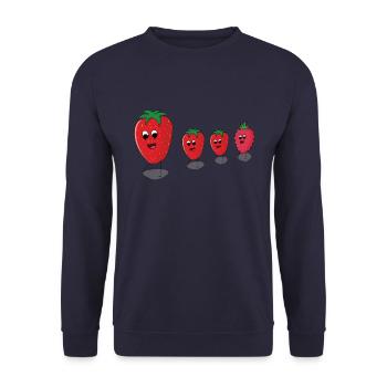 Famille de fraises - Sweat-shirt Unisexe - marine - Devant - Alina (178cm) & Michal (187cm)