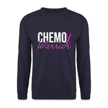 Chemo Warrior - Purple Bow - Unisex Sweatshirt - navy - Front - Alina (178cm) & Michal (187cm)