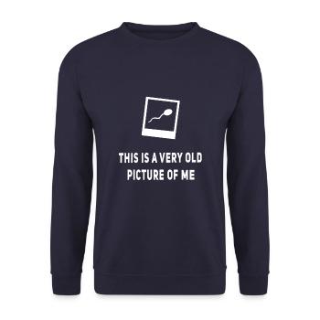 This is a very old picture of me - Unisex Pullover - Navy - Vorne - Alina (178cm) & Michal (187cm)