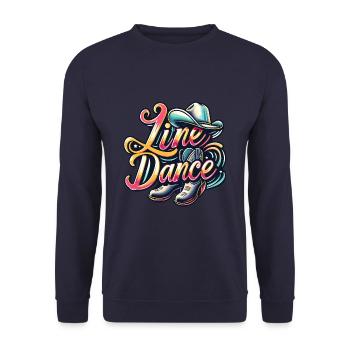Design de danse en ligne coloré avec chapeau de cow-boy - Sweat-shirt Unisexe - marine - Devant - Alina (178cm) & Michal (187cm)