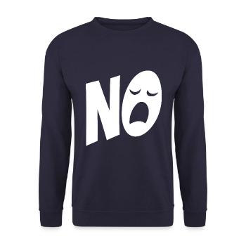No, I don't have to do anything - typography - saying - Unisex Sweatshirt - navy - Front - Alina (178cm) & Michal (187cm)