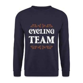 Cycling Crew - Unisex Sweatshirt - navy - Front - Alina (178cm) & Michal (187cm)