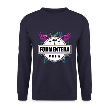Formentera Crew Tropical - Unisex Sweatshirt - navy - Front - Alina (178cm) & Michal (187cm)