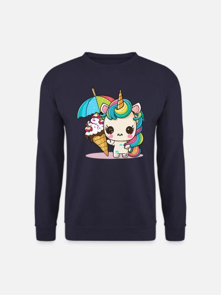 Süße Träume: Ein Einhorn - Unisex Pullover - Navy