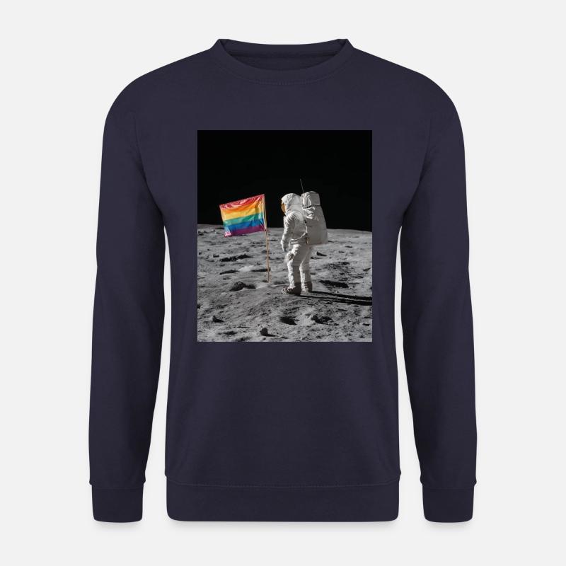 Astronaut Pride Rainbow Flag - Unisex Sweatshirt - navy
