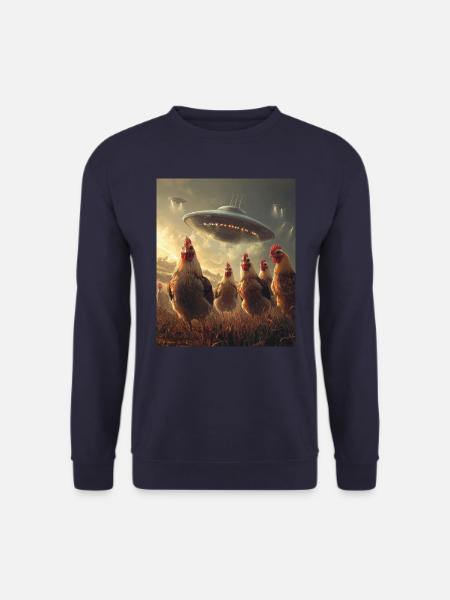 Hühner Selfie UFOs - Unisex Pullover - Navy
