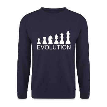 Schach Evolution - Unisex Pullover - Navy - Vorne - Alina (178cm) & Michal (187cm)
