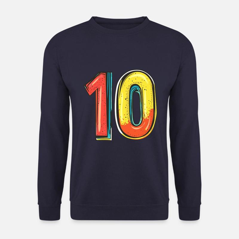 10 Zahl Bunt - Unisex Pullover - Navy