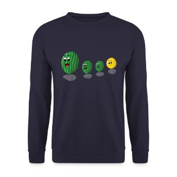 Melons - Unisex Sweatshirt - navy - Front - Alina (178cm) & Michal (187cm)