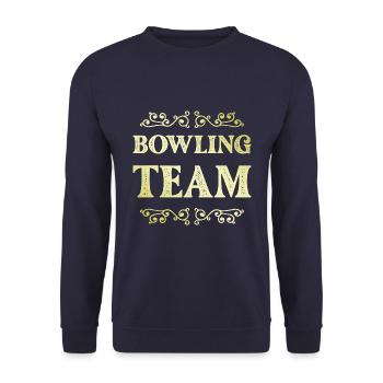 Bowling Team - Unisex Pullover - Navy - Vorne - Alina (178cm) & Michal (187cm)