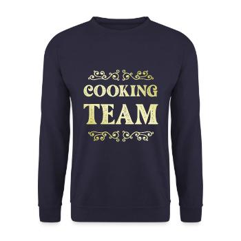 Cooking Team - Unisex Sweatshirt - navy - Front - Alina (178cm) & Michal (187cm)