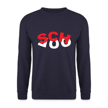 School Minimalism - Unisex Sweatshirt - navy - Front - Alina (178cm) & Michal (187cm)