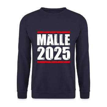 Malle 2025 - Unisex Sweatshirt - navy - Front - Alina (178cm) & Michal (187cm)