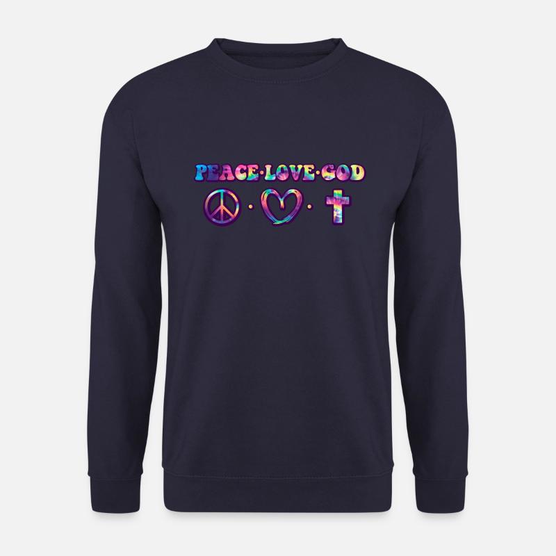Frieden Liebe und Gott - Unisex Pullover - Navy
