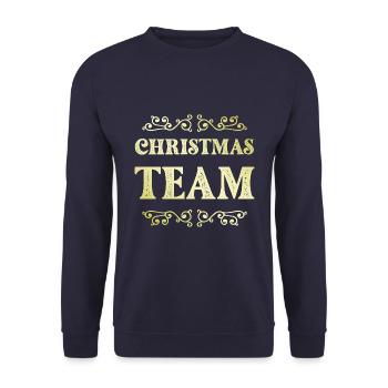 Christmas Team - Unisex Sweatshirt - navy - Front - Alina (178cm) & Michal (187cm)