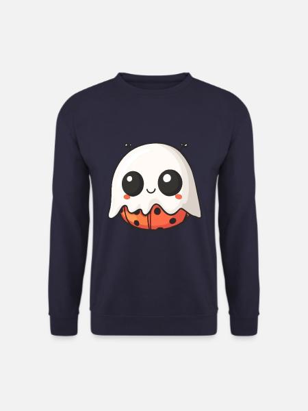 Ladybug Halloween Comic Ghost - Unisex Sweatshirt - navy