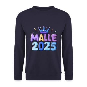 Malle 2025 - Unisex Pullover - Navy - Vorne - Alina (178cm) & Michal (187cm)
