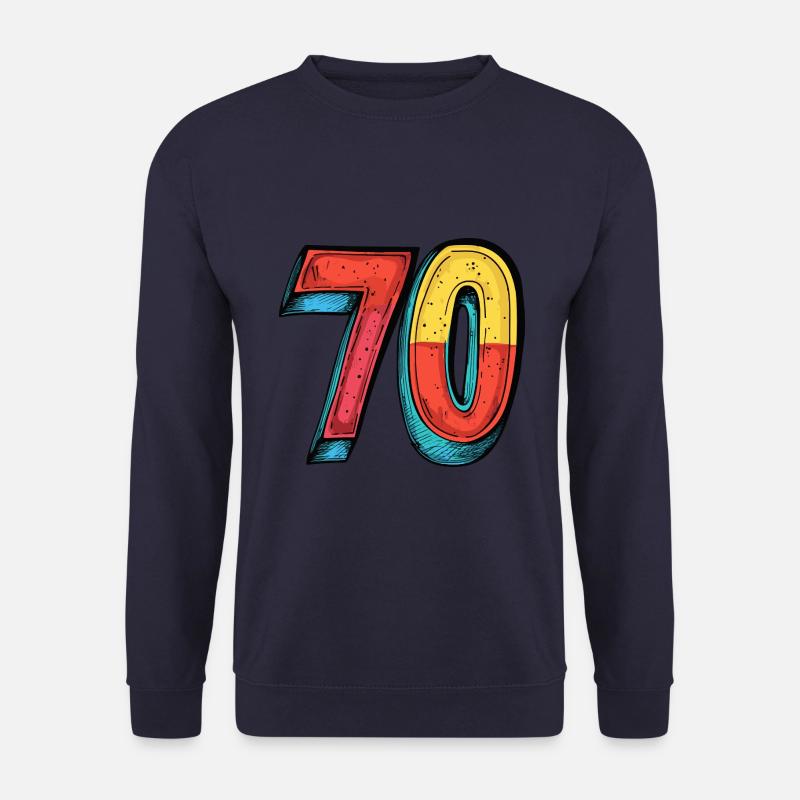 70 Zahl Bunt - Unisex Pullover - Navy