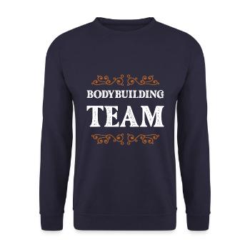Équipe de musculation - Sweat-shirt Unisexe - marine - Devant - Alina (178cm) & Michal (187cm)
