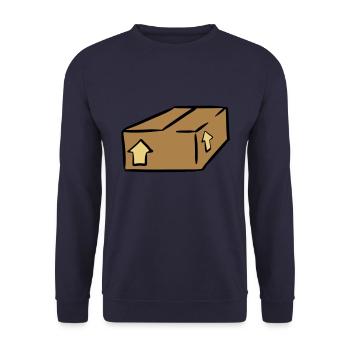 Paket Post Package Paquet - Unisex Sweatshirt - navy - Front - Alina (178cm) & Michal (187cm)