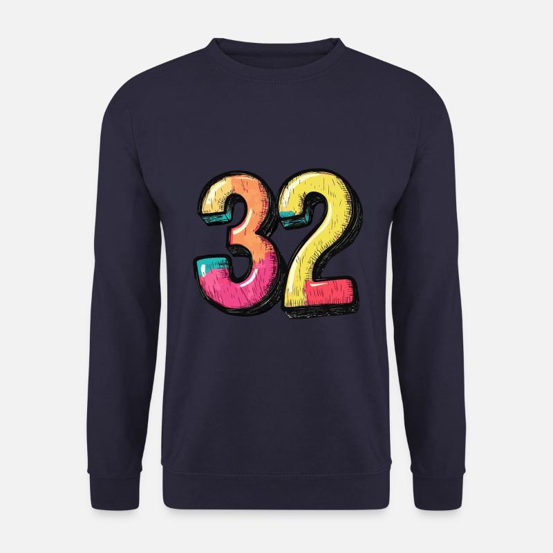32 Zahl Bunt - Unisex Pullover - Navy