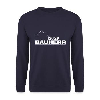Bauherr 2023 - Unisex Pullover - Navy - Vorne - Alina (178cm) & Michal (187cm)