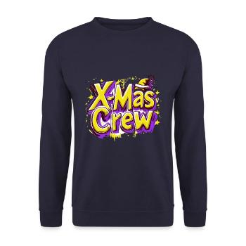 X-Mas Crew - Unisex Sweatshirt - navy - Front - Alina (178cm) & Michal (187cm)