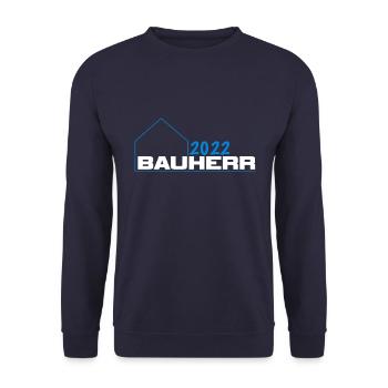 Bauherr 2022 - Unisex Pullover - Navy - Vorne - Alina (178cm) & Michal (187cm)