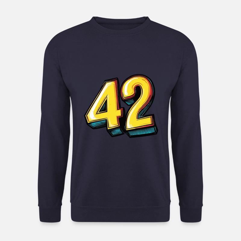 42 Zahl Bunt - Unisex Pullover - Navy