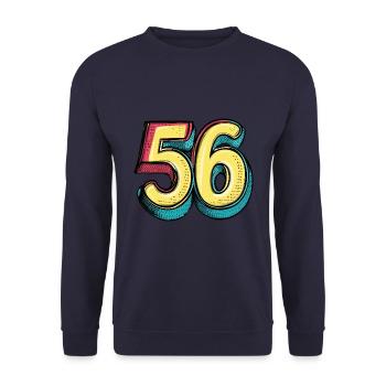 56 Nombre Coloré - Sweat-shirt Unisexe - marine - Devant - Alina (178cm) & Michal (187cm)