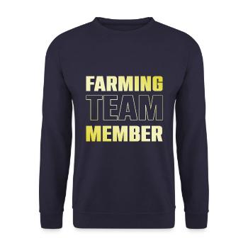 Farming Team - Unisex Pullover - Navy - Vorne - Alina (178cm) & Michal (187cm)