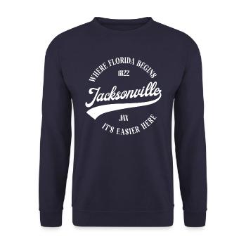 Jacksonville Florida - Unisex Pullover - Navy - Vorne - Alina (178cm) & Michal (187cm)