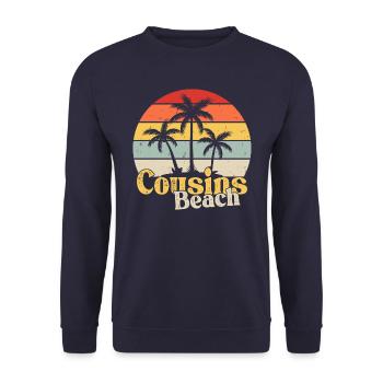 Cousins Beach - Unisex Sweatshirt - navy - Front - Alina (178cm) & Michal (187cm)