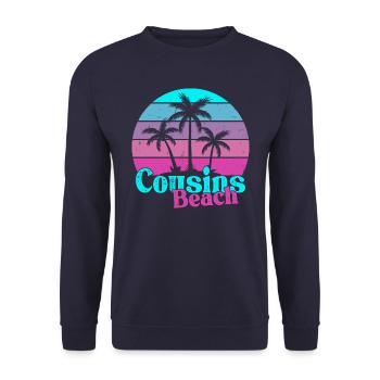 Plage de Cousins - Sweat-shirt Unisexe - marine - Devant - Alina (178cm) & Michal (187cm)