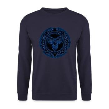 Wikinger Widder Aries - Unisex Pullover - Navy - Vorne - Alina (178cm) & Michal (187cm)