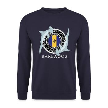 Barbados Hammerhai - Unisex Pullover - Navy - Vorne - Alina (178cm) & Michal (187cm)