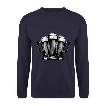 Équipe de chope de bière - Sweat-shirt Unisexe - marine - Devant - Alina (178cm) & Michal (187cm)