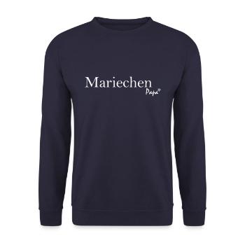 Mariechen Papa - Unisex Pullover - Navy - Vorne - Alina (178cm) & Michal (187cm)