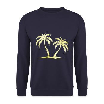 Palmen Gold - Unisex Pullover - Navy - Vorne - Alina (178cm) & Michal (187cm)